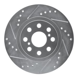 Toyota MR2 Spyder Brake Rotor (1) - Rear Left - R1 Concepts - Drilled & Slotted - Silver - `00-`05 Toyota MR2 Spyder Brake Rotor (1) - Rear Left - R1 Concepts - Drilled & Slotted - Silver - `00-`05
